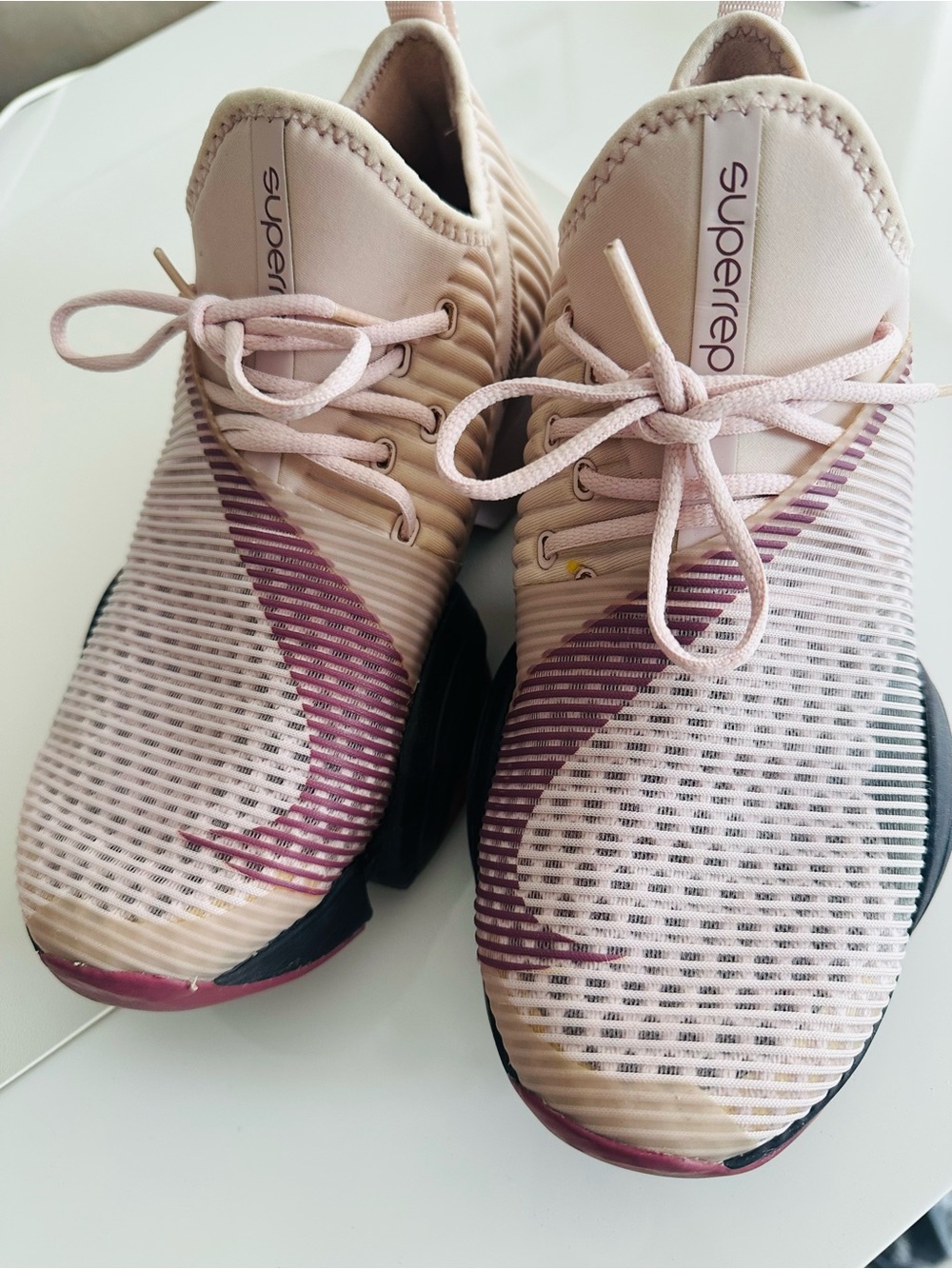 Nike Superrep Women's Light Pink Athletic Sneakers with Mauve Swoosh